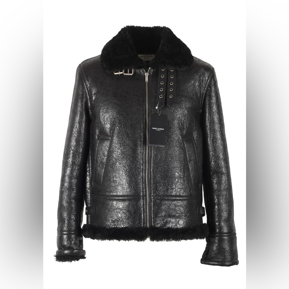 Saint Laurent Shearling Leather Jacket